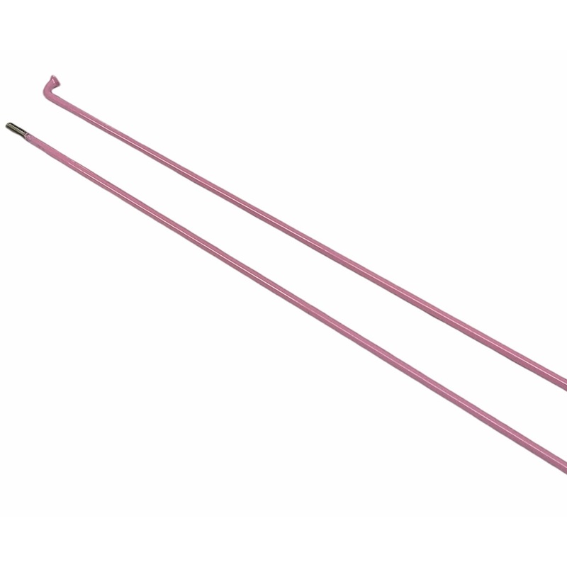 PRIMO STAINLESS STEEL SPOKE FOR 24″ WHEELS (PINK) Pink – 232mm No Nipple Needed