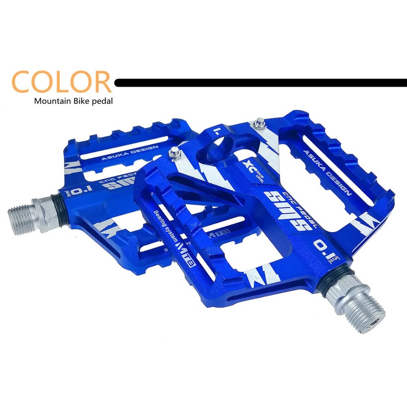 SMS 0.1 Blue Aluminum Bicycle Pedals 9/16 -Live4Bikes blue 9/16″