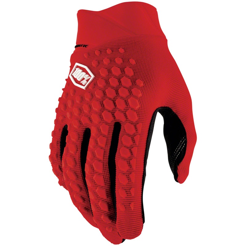 100% Geomatic Gloves – Red, Full Finger, Men’s, X-Large