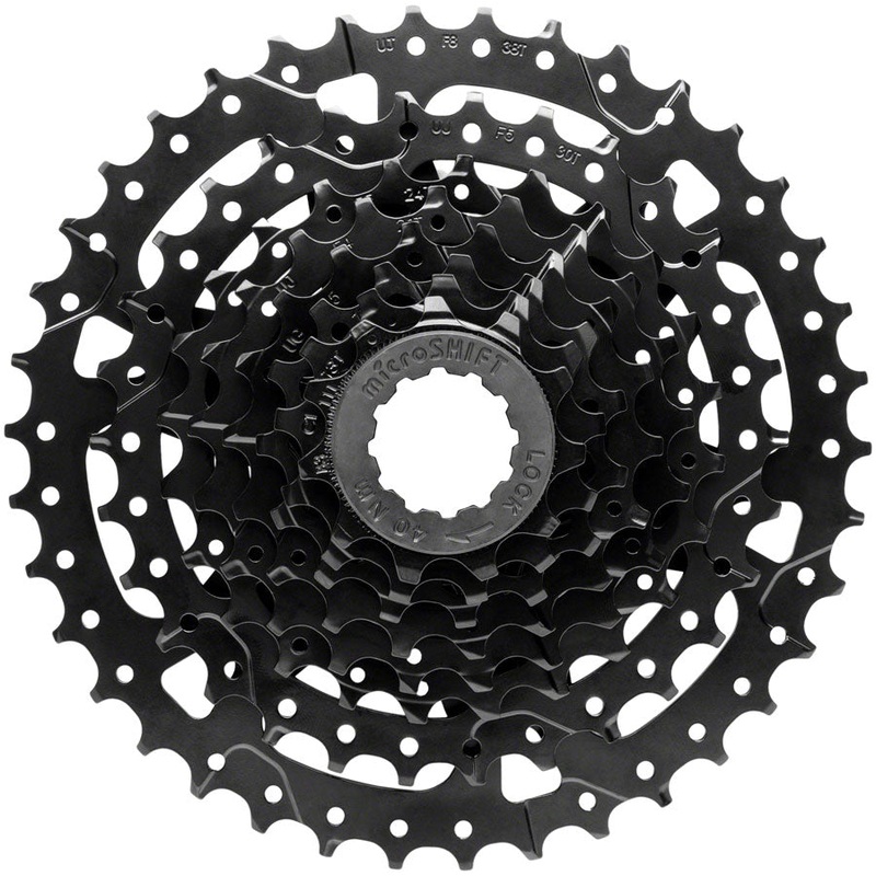 microSHIFT Acolyte Super Short Cassette – 8 Speed 11-38t Black ED Coated