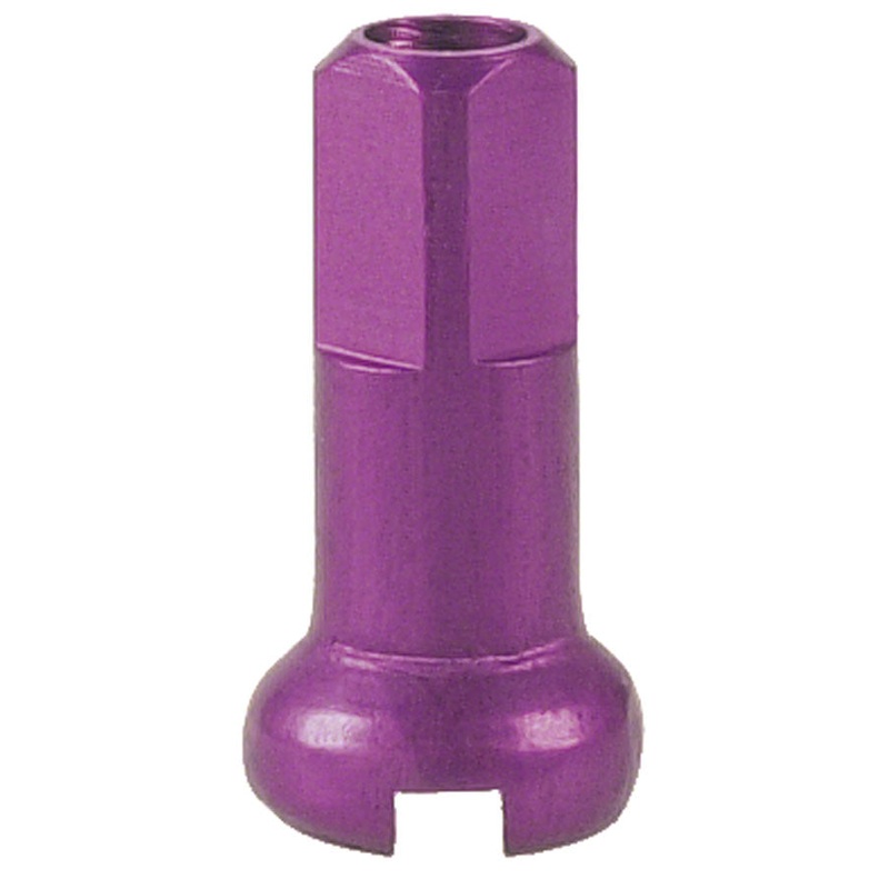DT Swiss Standard Spoke Nipples – Aluminum, 1.8 x 12mm, Purple, Box of 100