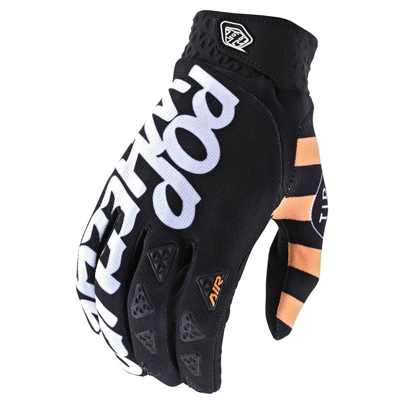 Troy Lee Designs Air BMX Race Gloves-Pop Wheelies-Black Adult XX-Large