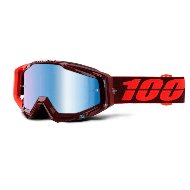 100% Racecraft Goggles-Kikass-Mirror Blue Lens