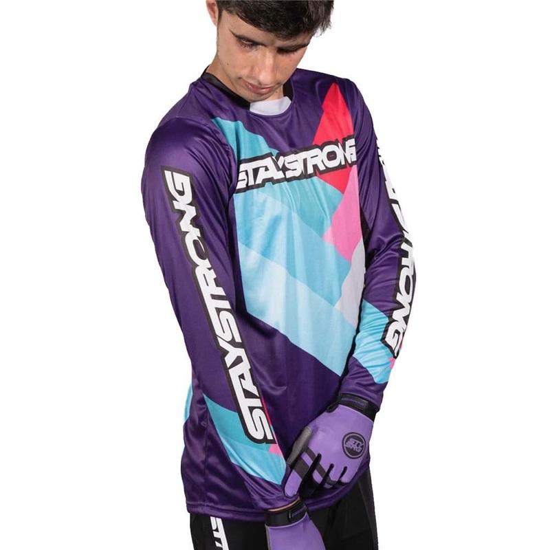 Stay Strong Chevron Race Jersey – Purple X Large