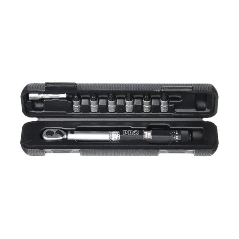 Shimano Torque Wrench Adjustable 3-15nm With Sockets And Extension Black