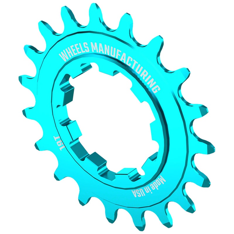 Wheels Manufacturing SOLO-SPEED Cog – 19t, Fits SOLO-SPLINE and SOLO-XD kits, Teal