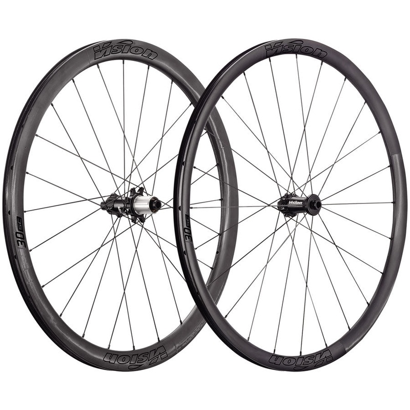 Vision SC30 AGX TL Wheelset Tubeless 700c 24/24H Spoke Count Disc Brake Center Lock Rotor Mount  BLK