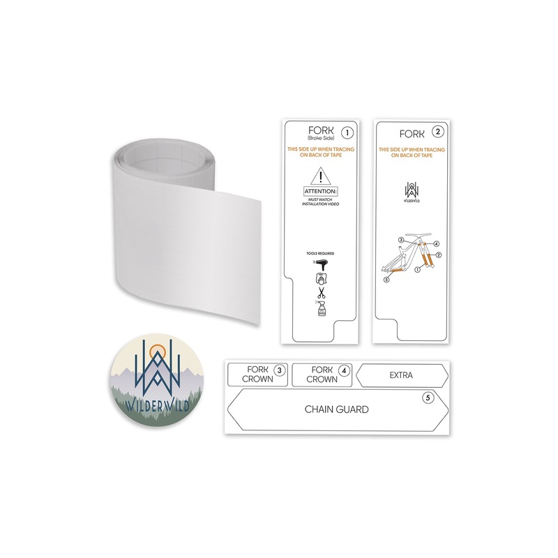 Wilderwild Fork and Chainstay Protection (3′ length) Clear Gloss