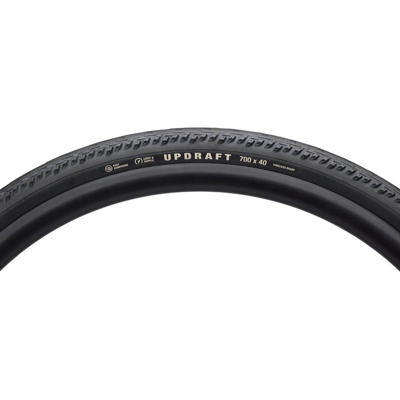 Teravail Updraft Tire – 700 x 40, Tubeless, Folding, Black, Light and Supple, Fast Compound