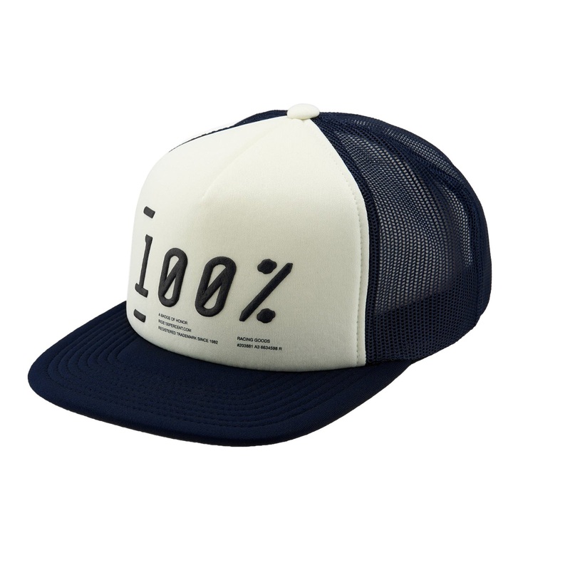 100% Transfer Trucker Hat-Navy Adult