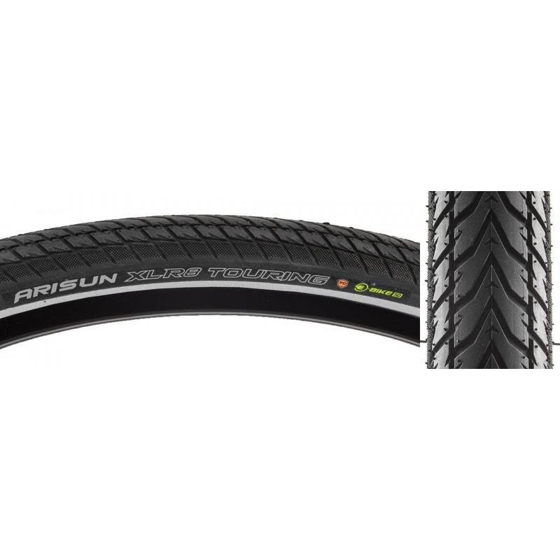 Tire Arisun Xlr8 Touring 700X35 Black/Ref Wire/60 Pd E50