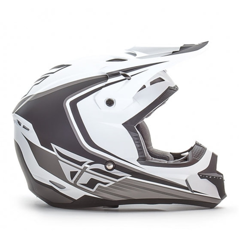 Fly Racing 2016 Kinetic Fullspeed Helmet-Matte White/Black Youth Small