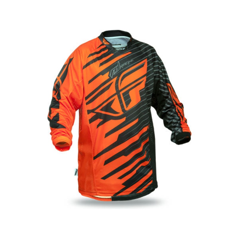 Fly Racing 2014 Kinetic Shock BMX Race Jersey-Orange/Black Youth Small