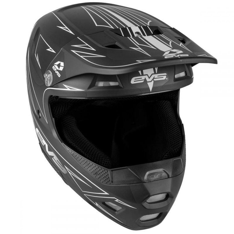 EVS T3 Pinner Full Face BMX/MX/DH Helmet – DOT – sz Youth Small – Black