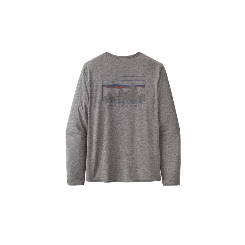 Patagonia Long-Sleeved Capilene Cool Daily Graphic Shirt ’73 Skyline Pinyon Green X-Dye Large