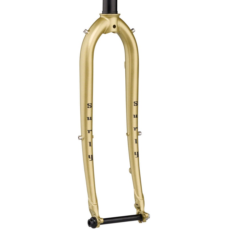 Surly Midnight Special Fork – 650b/700c 12x100mm Thru-Axle 1-1/8″ Straight Steerer Steel 50mm Offset Fools Gold