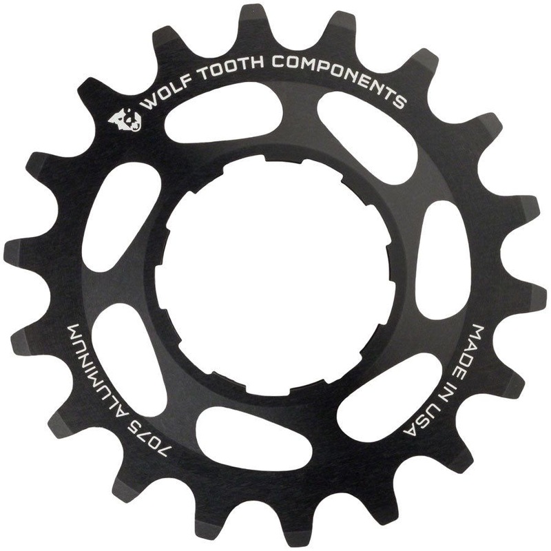 Aluminum Single Speed Cog Single Speed Aluminum Cog – 18t, Compatible with 3/32″ Chains, Black